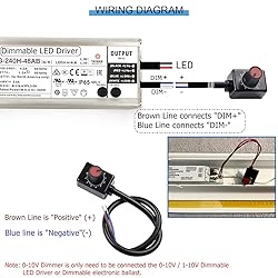DKARDU 2 pcs DC 0/1-10V Knob LED Dimmer Mini