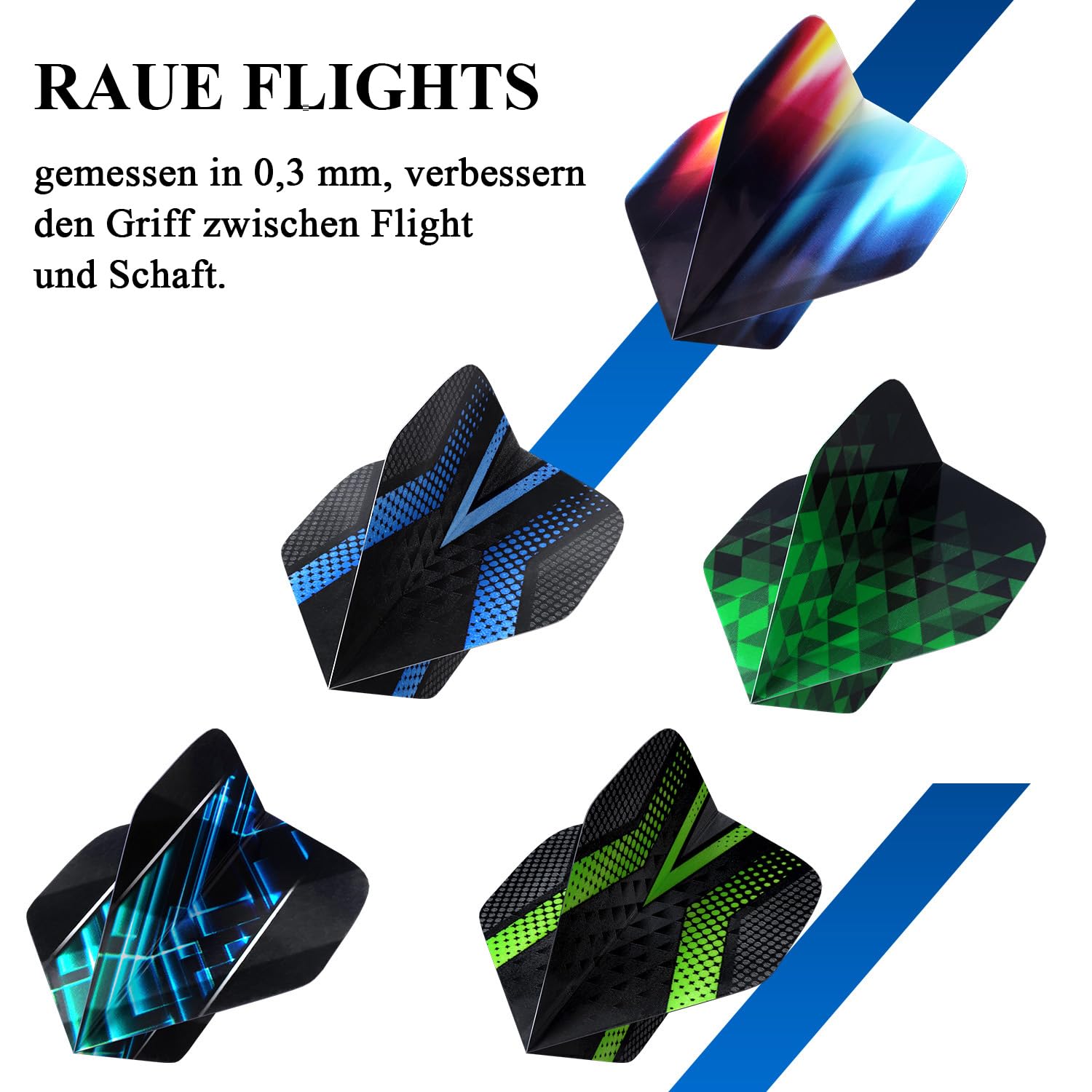 Grebarley Dartpfeile mit Metallspitze,12 Stück Profi Steeldarts 18 Aluminium Schaft mit 9 Flights 20 Orings 5