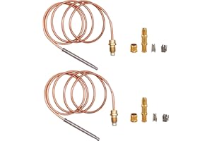 Denkuhin 1980-036 Thermocouple 36" Fit for Robertshaw Thermostat Control Pilot Burner Assembly Universal Thermocoupler (2/Pack)