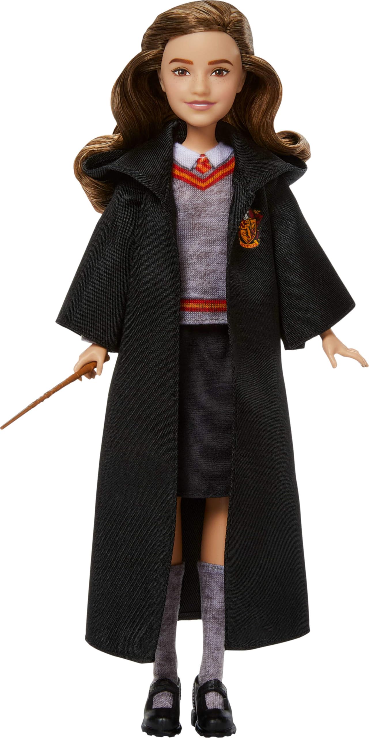 Mattel Harry Potter Toys, Hermione Granger Fashion Doll in Removable Signature Hogwarts Uniform with Wand Accessory, Inspired by The Movie