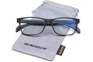 HENGOSEN Blue Light Blocking Glasses for Men and Women, Upgraded Computer Gaming Glasses with Clear Lens Anti Eye Strain