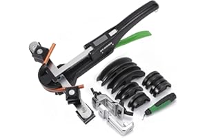 Antstone Tubing Bender Kit with Reverse Bend 1/4"-7/8" HVAC Ratchet Copper Pipe Bender Tool Set 90° Bend with 7 Dies for Refrigerator Air Conditioner Repair