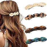 Aushamtai 4pcs Large Hair Barrettes for Women Girls French Barrette Clips for Thick Thin Hair Accessories