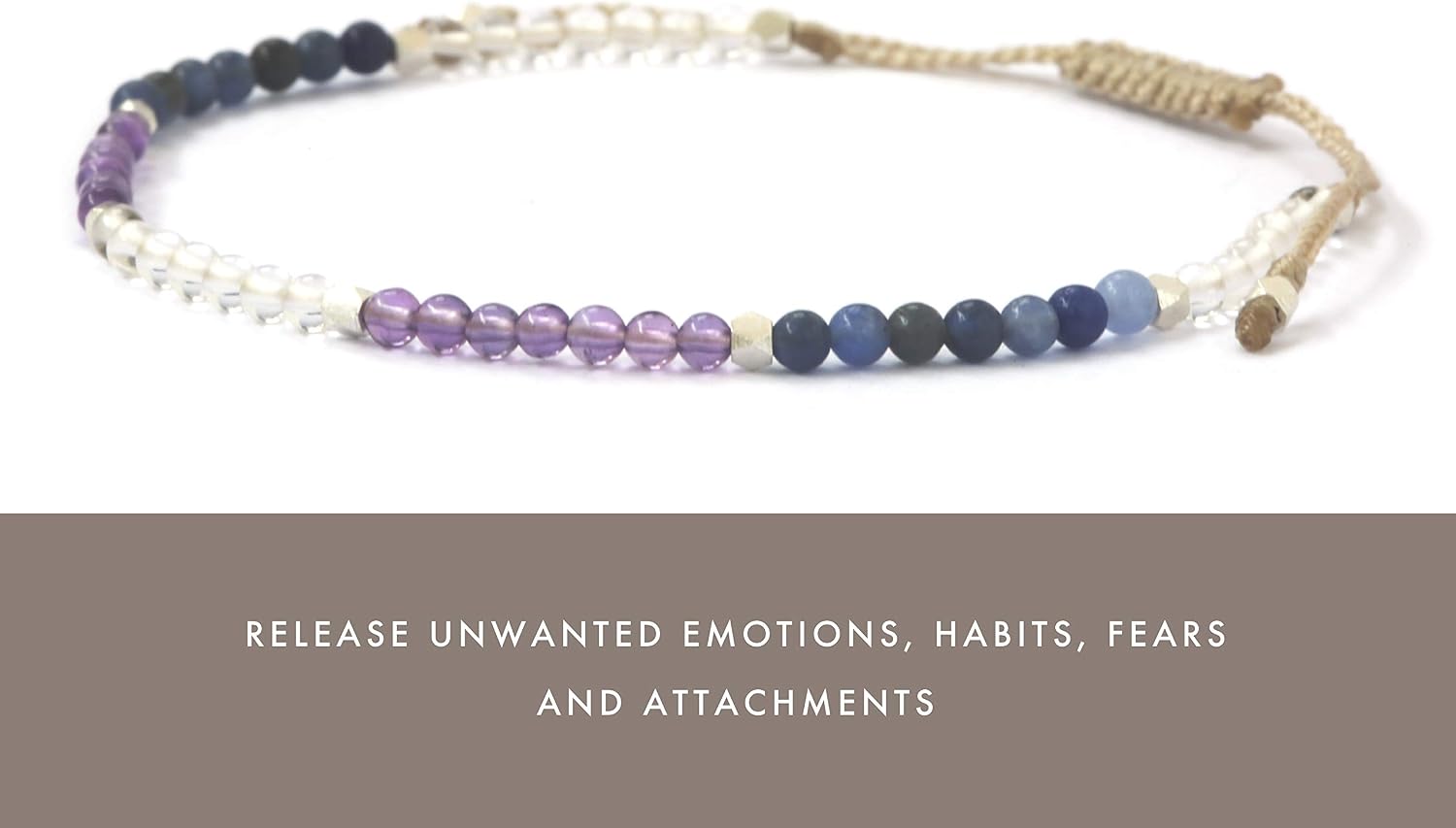 BALIPURA, Let Go Aura Bracelets Gift for Women (2mm Small Beads), Beaded Crystal, Clear Quartz, 925 Solid Silver Beads - Image 3