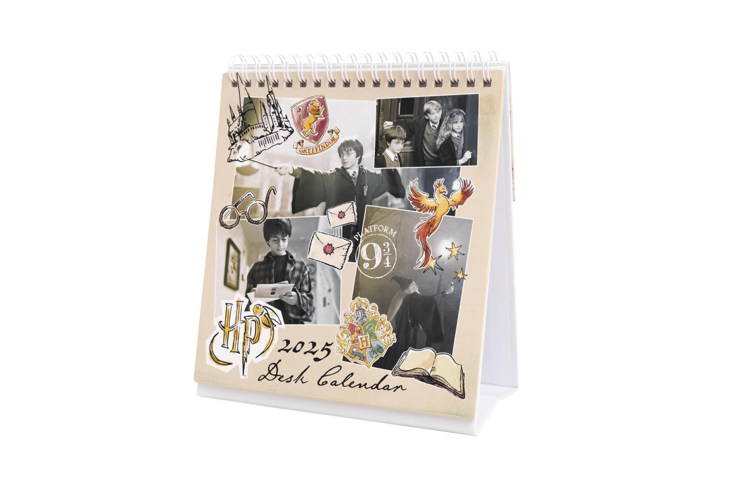 Pyramid Harry Potter 2025 Desk Calendar, 29.7 x 42 cm, Magic Planner for Fans of the Wizarding World, Monthly Overview, Sustainable Only with Paper Envelope