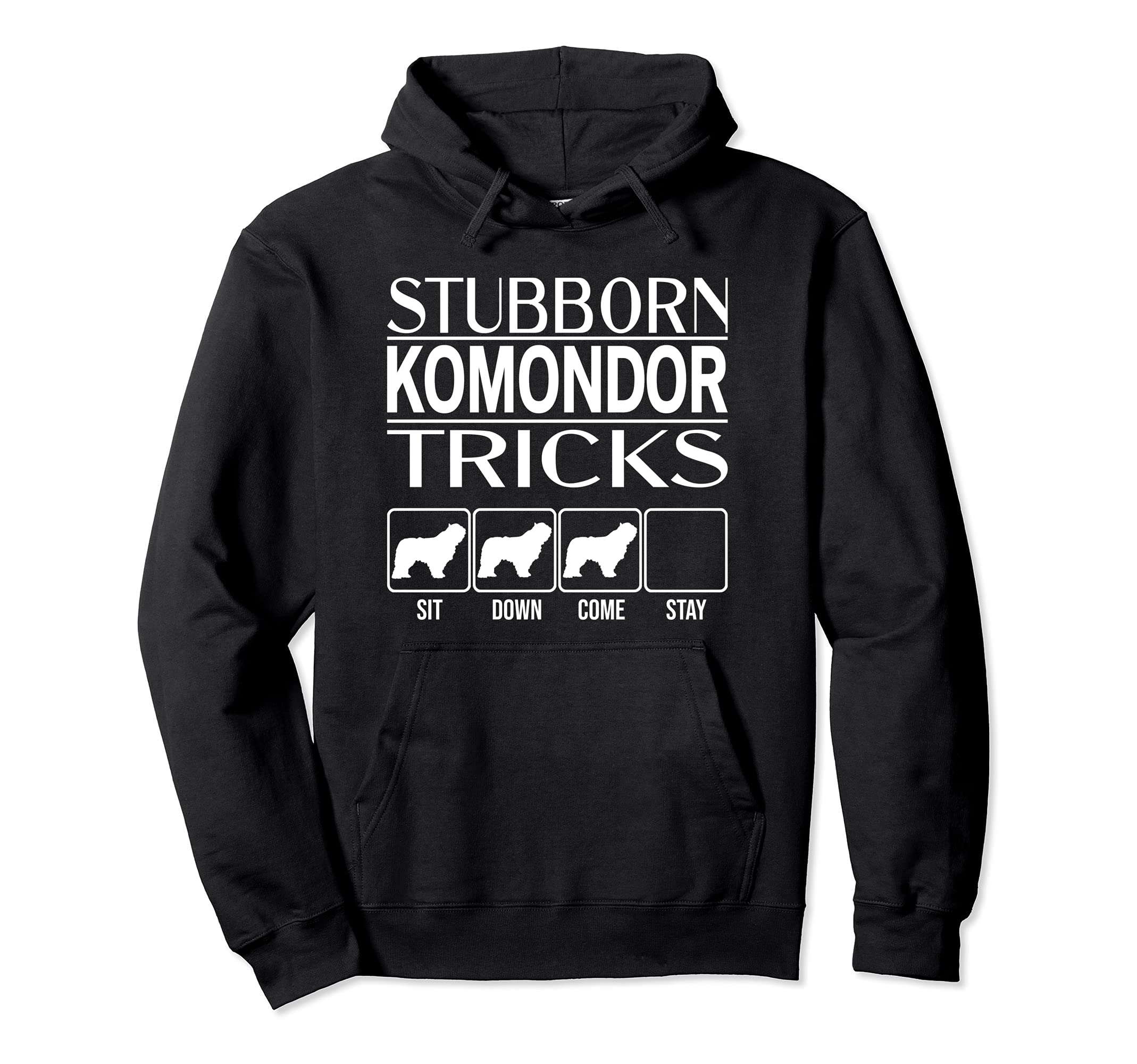 Stubborn Dog Tricks, funny dog gift idea, Funny Komondor Pullover Hoodie