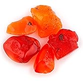 CRYSTALINES (5pcs) Natural Raw Mexican Fire Opal Gemstones, Wholesale Rough Stones, Loose Bulk Supply, DIY Jewelry Making, Healing Crystals, October Birthstone, Gem Collection