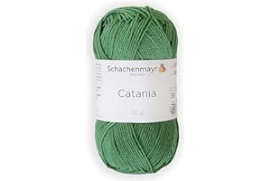 1 Skein/Pack Schachenmayr (SMC) Catania Originals Yarn, Each Ball 1.76 Oz (50gr) / 136 Yards (125 m), 100% Mercerized Cotton for Knitting and Crochet Yarn, Sport Weight, 412 - Moss