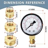 Innfeeltech 40mm Well Pump Pressure Gauge BSP 1/8 for 0-7 Bar 0-100 Psi view 2