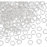 PH PandaHall 200pcs 925 Sterling Silver Plated Open Jump Rings 4mm (0.16 inch) Small O Ring Connector Jewelry Making Circle Clasp Connecting Rings Mini Ring Connectors for Jewelry Craft Making