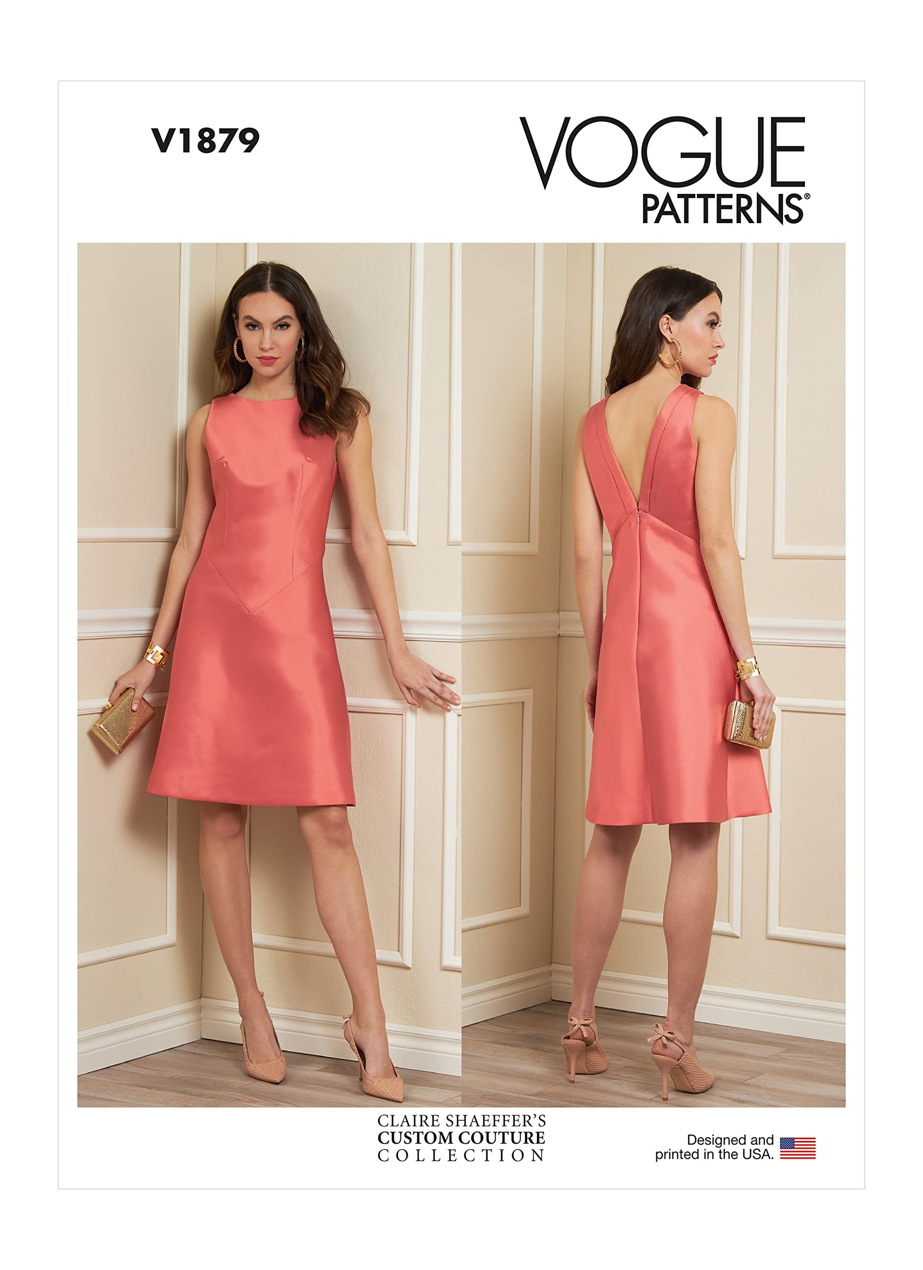 Vogue Patterns V1879E5 Misses Dress E5 (14-16-18-20-22)