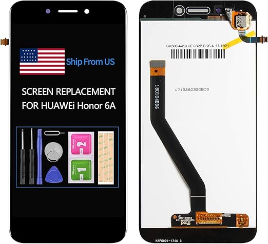 Amazon Com Screen Replacement For Huawei Honor 6a Lcd Touch Li L22 Dli L01 Dli Tl Dli Al1 Display Digitizer Assembly Full Kits Free Tools Black No Frame