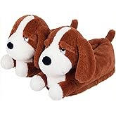 ARELUX Dog Puppy Animal Slippers Adult Unisex, Cute Novelty Husky Beagle Dachshund House Shoes with Non-Slip Sole, Warm Fuzzy Lining for Indoor Outdoor Cosplay Party Gift