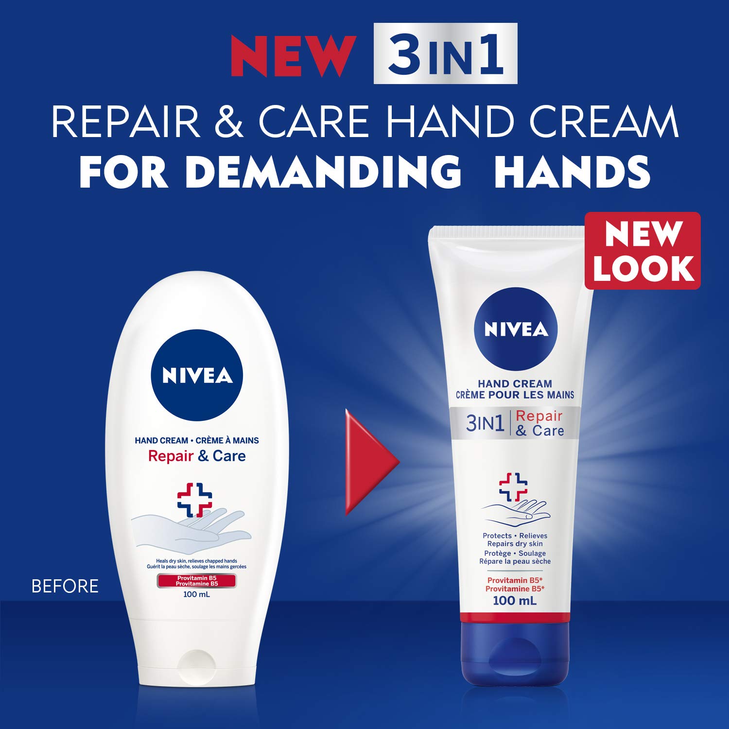 nivea 3 in 1 repair care hand cream