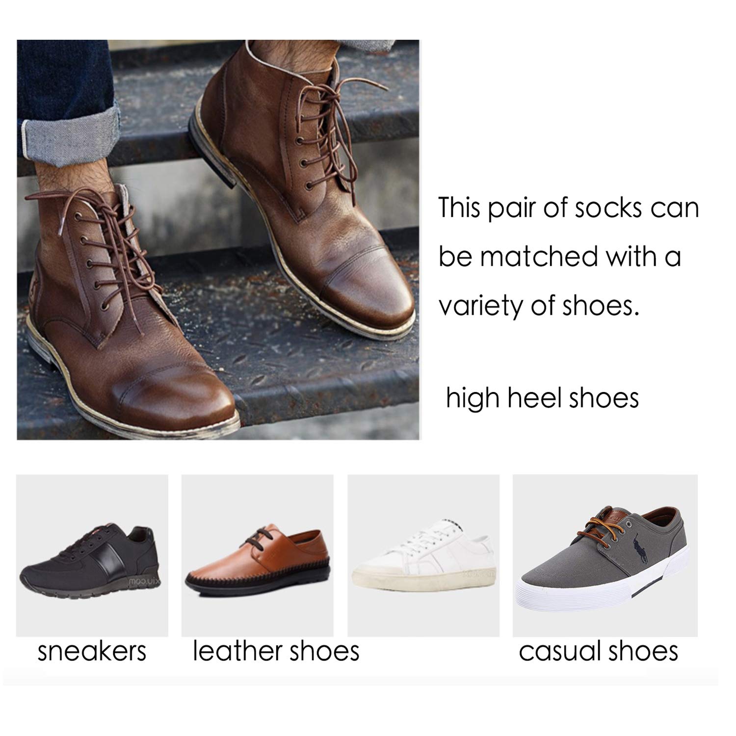 Mens Socks No Show Low Cut Invisible 8 Pack Men Non Slip Cotton Boat Liner Sneaker