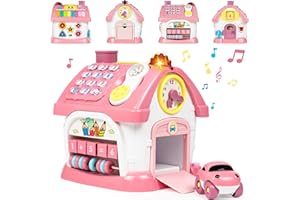 Marstone Toddler Toys for 1 Year Old Girl Gifts: First 1st Birthday Gifts for Girls and Boys, 8-in-1 Musical Learning House Baby Toys 6-12 12-18 Months, Educational Toddler for Ages 0-2