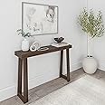 Plank+Beam Solid Wood Console Table, 46.25 Inch, Sofa Table, Narrow Entryway Table for Hallway, Behind The Couch, Living Room, Foyer, Easy Assembly, Walnut
