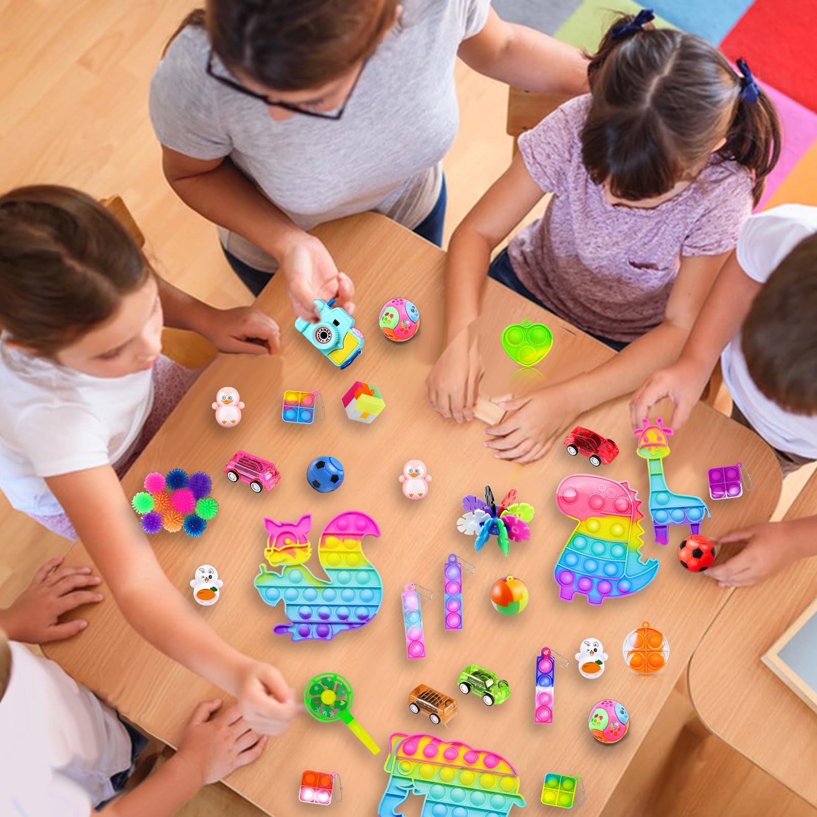1000pcs Party Favors Goodie Bags for Kids, Fidget Toys Pack, Stocking Pinata Stuffers, Birthday Gifts, Classroom Prize, Treasure Box, Carnival Prizes, Easter Eggs Fillers