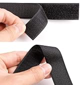IHKFILAN Sew On Hook and Loop Tape 2cm x 10m Black Nylon 2 Roll view 7
