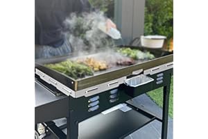 BSTTEK Upgraded Wind Guards for Blackstone Griddle 36 Inch,Blackstone Griddle Accessories Fit for Grill,Magnetic Wind Screens Protect Flame Hold Heat,Compatible with Rear Grease Cup,Hood,Silver