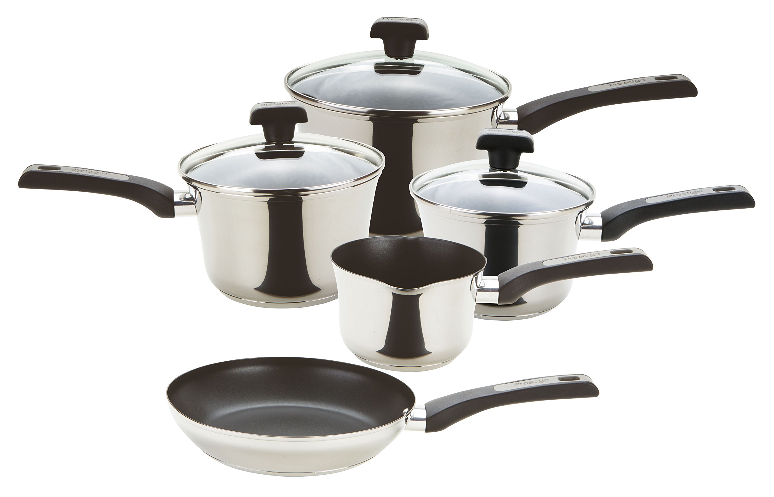 Prestige Durasteel Induction Stainless Steel Cookware, Silver, Set of 5 — image 1