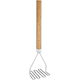 New Star Foodservice 37654 Commercial Grade Potato Masher, 18-Inch, Square