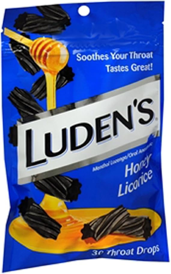 Luden's. Honey Licorice Throat Drops 30 Count Bag Health