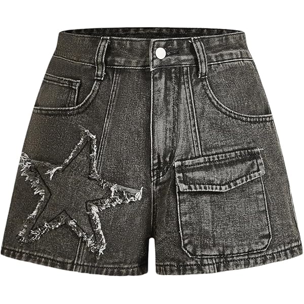 Fairy Grunge Y2K Jeans for Women Loose Star Patterned Denim
