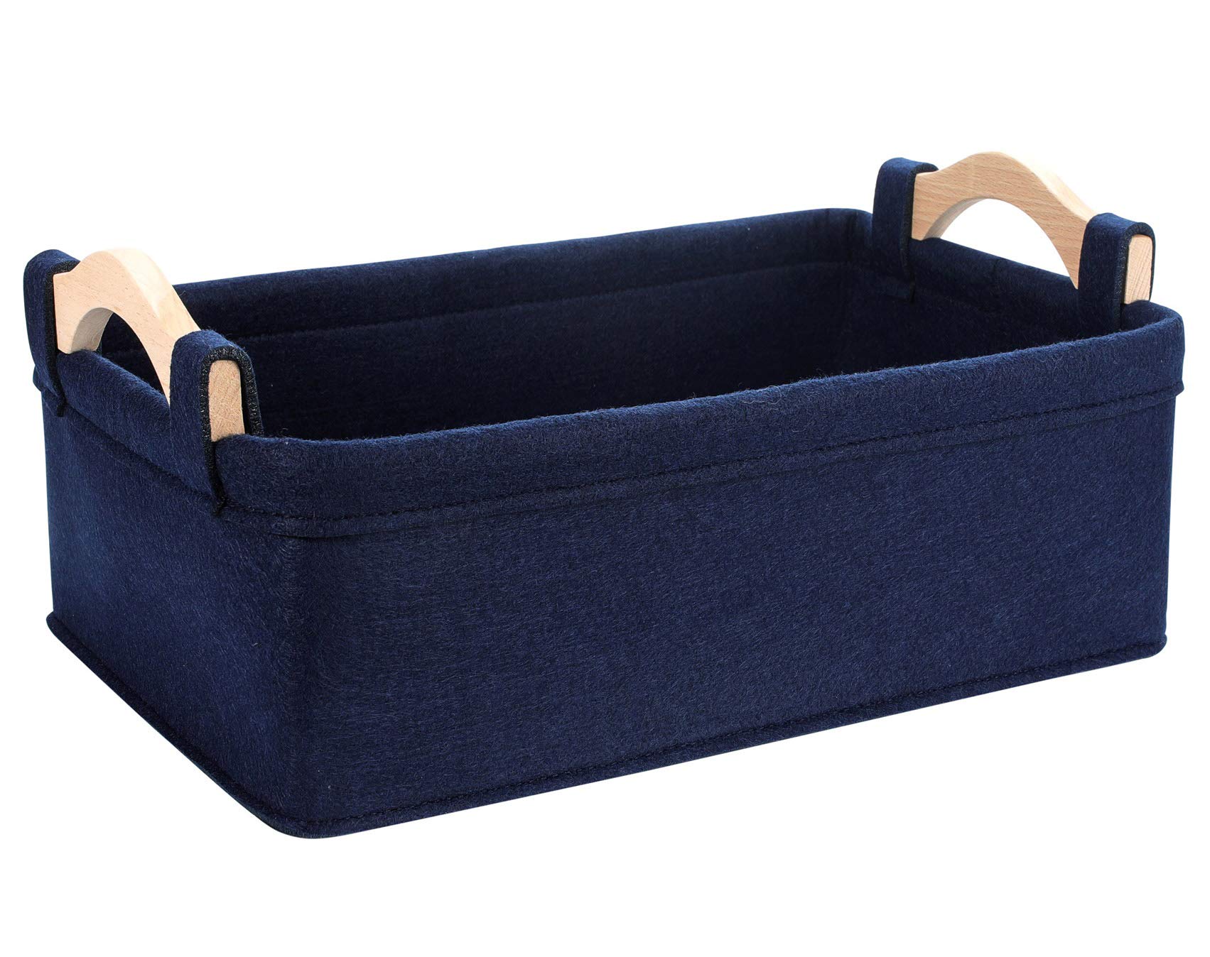 Rectangle Storage Baskets Navy Blue Storage Baskets Soft Decorative Nursery Bins for Books Magazines Album Dog Toys Bra Socks