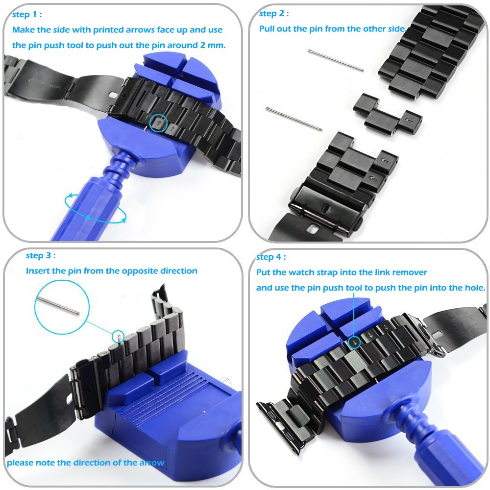 Moobom 42mm Stainless Steel Apple Watchband with Links Removal Tool