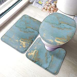 Uliykon - Juego de 3 alfombrillas antideslizantes para baño, diseño de