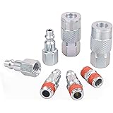 Wynnsky Industrial Type 7 Piece coupler and plug kit w/Storage Case