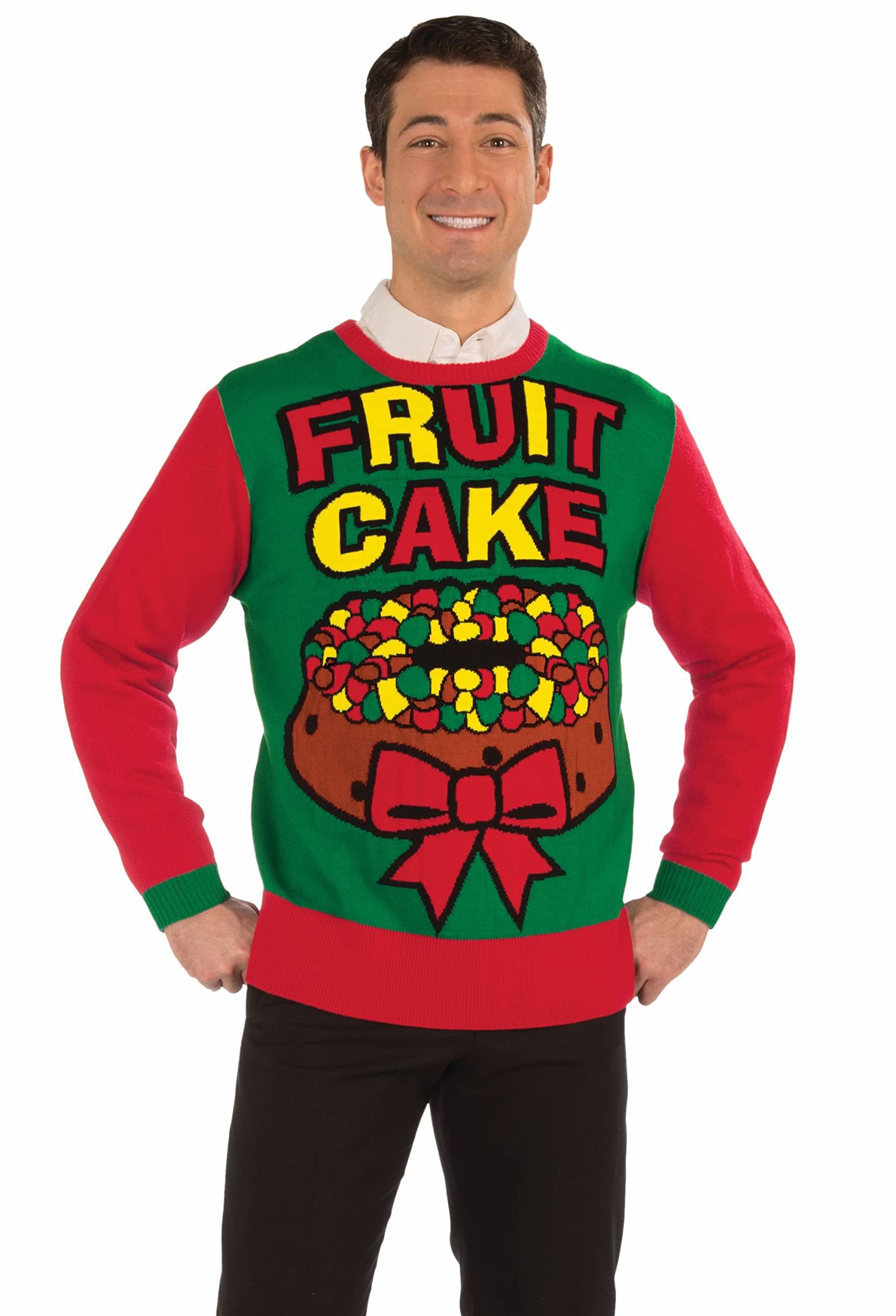 Forum Novelties Men's Adult All Wrapped Up Ugly Christmas Sweater Costume Top, As Shown, One Size