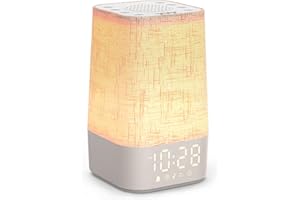 APUZOM Sound Machine White Noise Machine with 30 Soothing Sounds, Sleep Timer, Dimmable Bedside Lamp Night Light Clock, Sunrise Alarm Clock Wake Up Light for Bedrooms, Baby, Kids, Adults, Heavy Sleepers