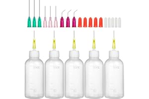 OTWOOI 50ml Glue Bottles, Precision Tip Applicator Bottle, 18G 20G 25G Needle Tip Squeeze Bottle, with Blunt Needle and Cap