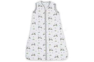 LollyBanks Sleep Sack 100% Organic Cotton Baby, 0.5 TOG Baby Sleep Sacks Lightweight, 2-Way Zipper Toddler Sleeper Soft, 18-24 Months Sacks for Baby Boys and Girls (Golf Outfit)