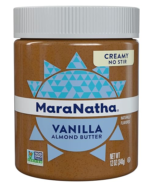 MaraNatha Creamy Roasted Vanilla Almond Butter, No Stir, 12 Ounce Jar