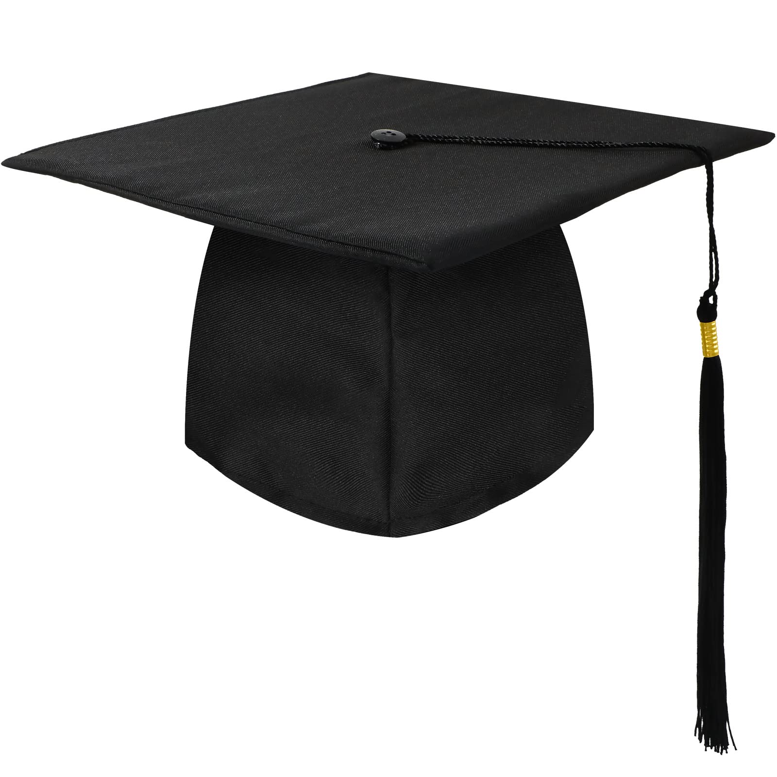 KEELYY Unisex Adult Graduation Hat - Black, Classic Style, Adjustable Size (53-60cm), Perfect for Graduations & Parties