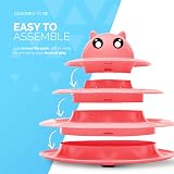 FurDreams Roller Ball Interactive Pink 3 Level Cat Toy Puzzle Tower view 5