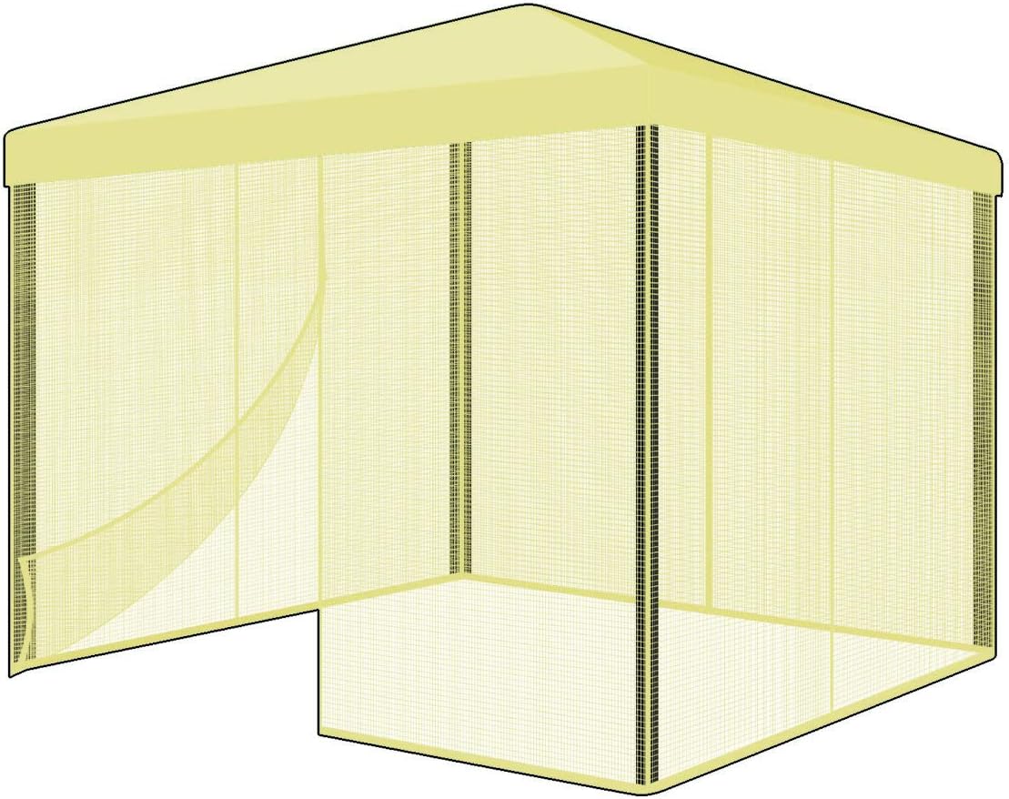 1.2 x 2 metres Mosquito Net for Gazebo ivory (ral 1013)