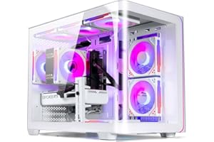 suevery Gaming PC | Core 13th I9 13900HX(24Cores 32Threads Up to 5.4G) RTX 5060 8G GPU | DDR5 32G RAM | Nvme 1TB SSD | Prebuilt Desktop Computer White WiFi