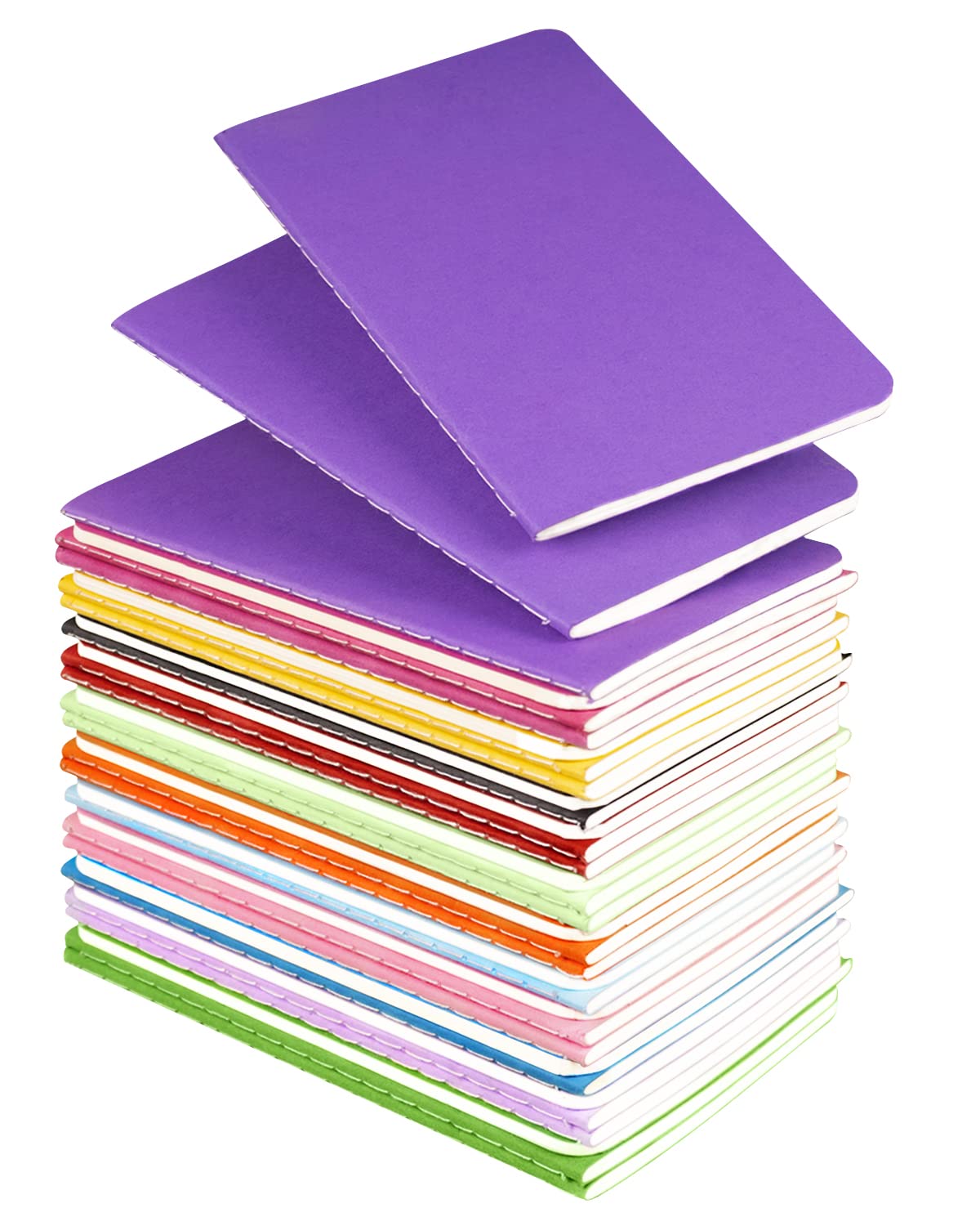 Photo 1 of Lzerking Small Lined Notebooks Bulk 36 Pack Mini Pocket Notepads Journal Set-12 Bright Colors, 3.5 x 5.5 Inches, 30 Sheets/60 Pages, Can Be Used as Conference and Party Giveaways