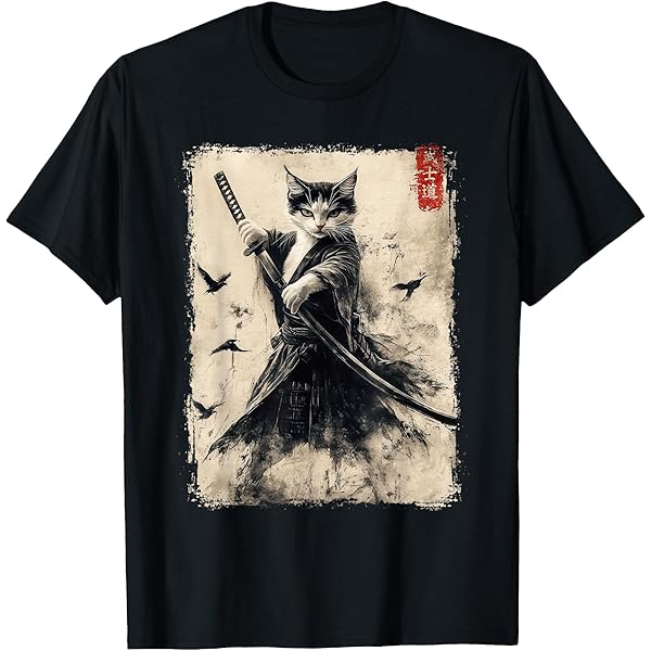 トップス CAT PRINTED TEE(BLACK, 38) 2025 Streetwear Black Cat Graphic T Shirt Harajuku Vintage