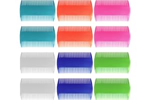 BLMHTWO 12 Pieces Flea Comb, Dog Flea Comb Flea Comb for Cat with Double-side Design Multi-colored PP Materials Sturdy Reusable Lightweight Flexible Lice Comb for Kitten Puppies