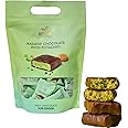 40 Count of Mini Dubai Chocolate Kunafa Pistachio Bar - Pistachio Chocolate Bars with Shredded Phyllo Dough - Fresh Daily Production, Perfect for Gifting - 1.1 lbs (500g) / Aprox 40 Pieces