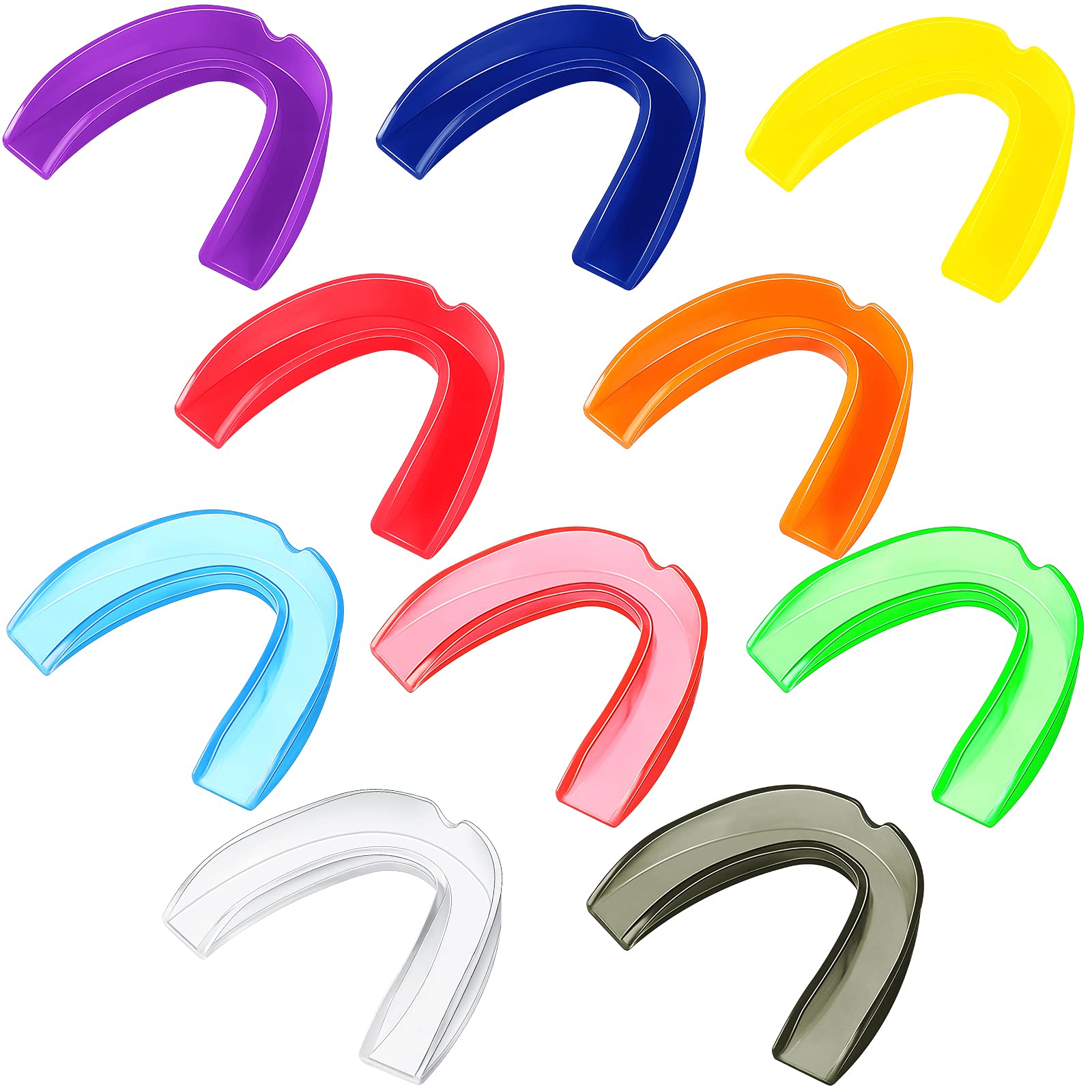 Photo 1 of **Only 16** BBTO 20 Pieces Sports Mouth Guard Boxing Mouth Protection Athletic Mouthpiece for Football Basketball Hockey Karate Rugby Match(Classic Colors Set,Adult (11 yrs & Above))