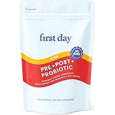 FIRST DAY Kids Probiotic Gummies - 3 in 1 Probiotics for Kids + Prebiotic & Postbiotic - Prebiotics & Probiotics for Digestive Health & Immune Support – Vegan, Gluten Free, 30-Day Supply