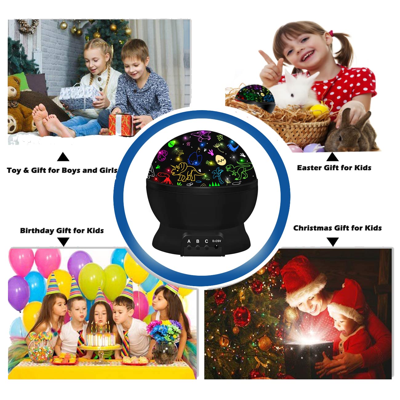 Dinosaur Toys for Kids 3-5,Dino Projection Kids Toys for 3-8 Year Olds Boys Dino Toys for Kids for 5-7, Dinosaur Night Light Christmas Stocking Stuffers Gifts for 6-10 Year Olds Dinosaur Toys for Boy