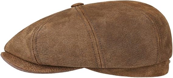 Stetson burney leather newsboy cap Clearance