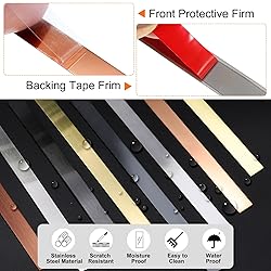 HARFINGTON 9.8ft x 0.98" Wall Trim Peel and Stick